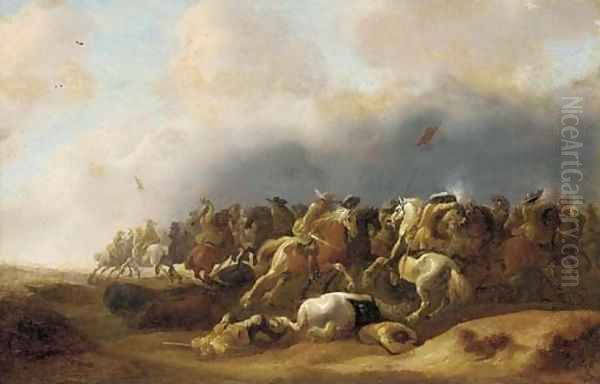 A cavalry engagement - view 1
