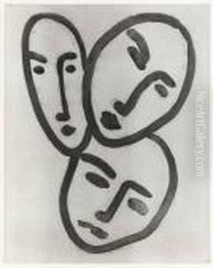 Trois Tetes,
A L'amitie by Henri Matisse