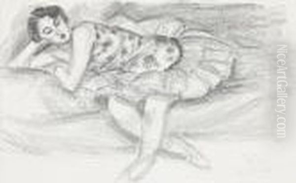 Dix Danseuses Series: Danseuse Au Divan Pilee En Deux - view 1