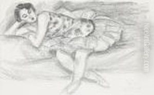 Dix Danseuses Series: Danseuse Au Divan Pilee En Deux by Henri Matisse