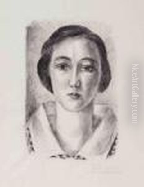 Jeune Fille En Robe Fleurie Au Col D'organdi - view 1
