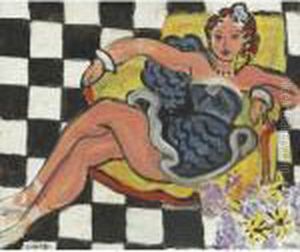 Danseuse Dans Le Fauteuil, Sol En Damier by Henri Matisse