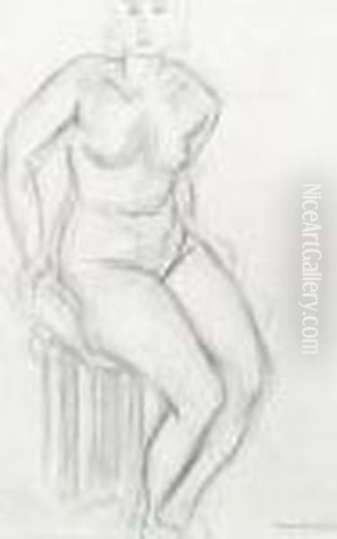 Femme Nu Assise. - view 1