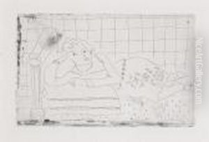 Femme Allonge Sur Un Lit D'acajou by Henri Matisse