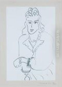 Portrait Of A Lady From 'poemes De Charles D'orleans' by Henri Matisse