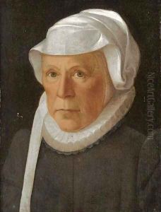 Portrait of a lady, bust-length by Frans Pourbus the younger