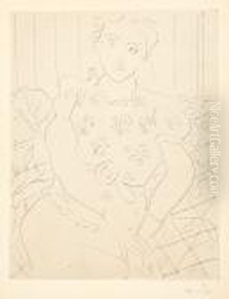 Jeune Femme Aucorsage Fleuri - view 1