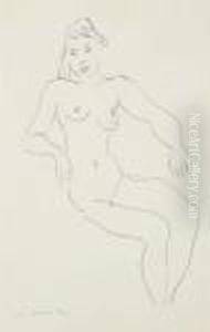 Nu Assis, Chevelure Foncee by Henri Matisse