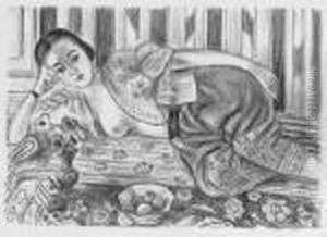 Odalisque A La Culotte De Satin Rouge. by Henri Matisse