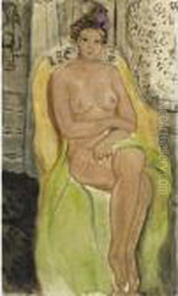 Nu Au Fauteuil, Jambes Croisees - view 1