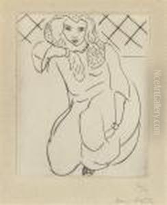 Orientale Accroupie, Voile Sur La Tete by Henri Matisse