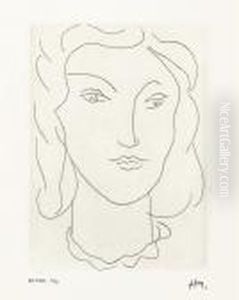 Tete De Jeune Femme Au Collier En Feston by Henri Matisse
