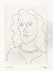 Jeune Femme, Visage De Trios-quarts by Henri Matisse