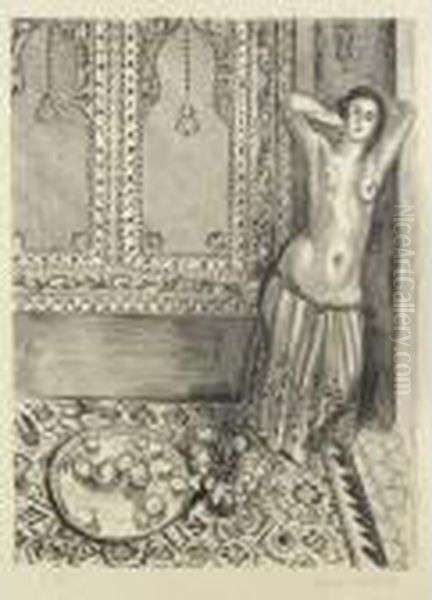 Odalisque Debout Au Plateau De Fruits - view 1