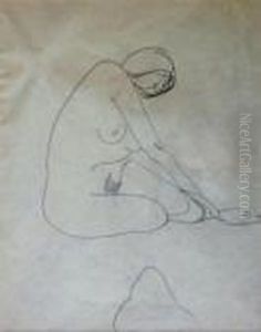 Sitting Nude/nude From The Back by Henri Matisse