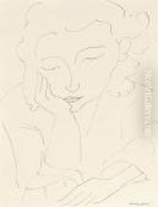 Jeune Femme Accoudee by Henri Matisse