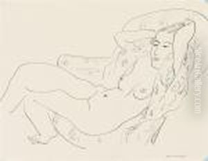 Femme Nue, Etendue, Les Bras Releves by Henri Matisse