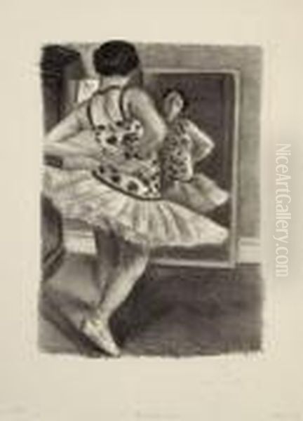 Danseuse Refletee Dans La Glace - view 1