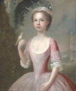 Portrait of a girl by Charles Phillips