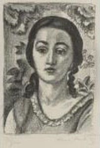Jeune Fille Aux Boucles Brun by Henri Matisse