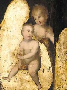 The Madonna and Child with the Infant Saint John the Baptist by Domenico Puligo