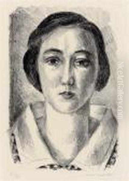 Jeune Fille En Robe Fleurie Au Col D'organdi - view 1