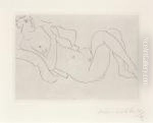 Nu Allonge, Jambes Repliees (duthuit 115) by Henri Matisse