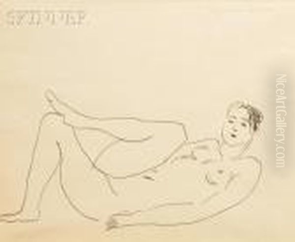 Nu Couche, Jambe Repliee (etude De Jambes) - view 1