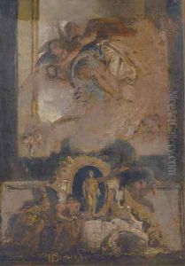 A bozetto for a wall panel A bozetto for a wall panel