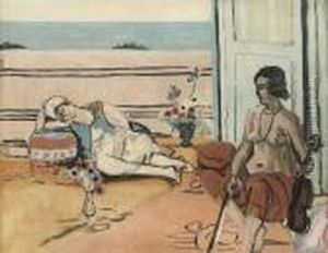 Odalisque Sur La Terrace by Henri Matisse