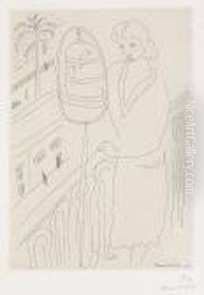 Jeune Femme Au Balcon - view 1