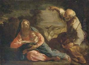 The Rest on the Flight into Egypt by Giovanni Antonio Pellegrini