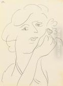 Etude, Main Droite Au Visage by Henri Matisse