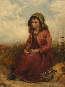Gathering wild-flowers by Paul Falconer Poole