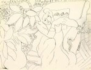 Femme Assise Dans Le Feuillage by Henri Matisse