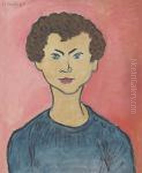 Portrait Aux Cheveux Boucles, Pull Marin - view 1