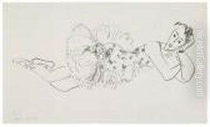 Danseuse Allongee, Tete Accoudee by Henri Matisse