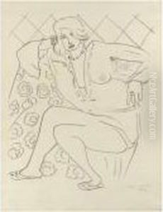 Figure Assise, Blouse Transparente (d. 519) by Henri Matisse