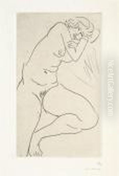 Nu Assis, La Tete Dans Les Bras (duthuit-matisse 117) - view 1