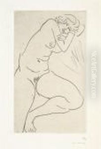 Nu Assis, La Tete Dans Les Bras (duthuit-matisse 117) by Henri Matisse