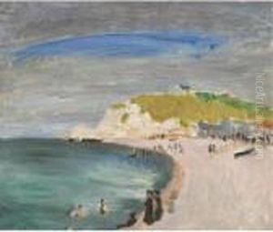 La Plage D'etretat Avec Baigneurs by Henri Matisse