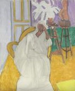 Figure Assise Et Le Torse Grec (la Gandoura) by Henri Matisse