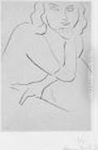 Jeune Femme Aux Yeux Transparents. 1937 by Henri Matisse