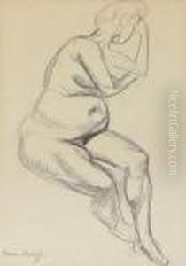 Femme Nue Enceinte Assise by Henri Matisse