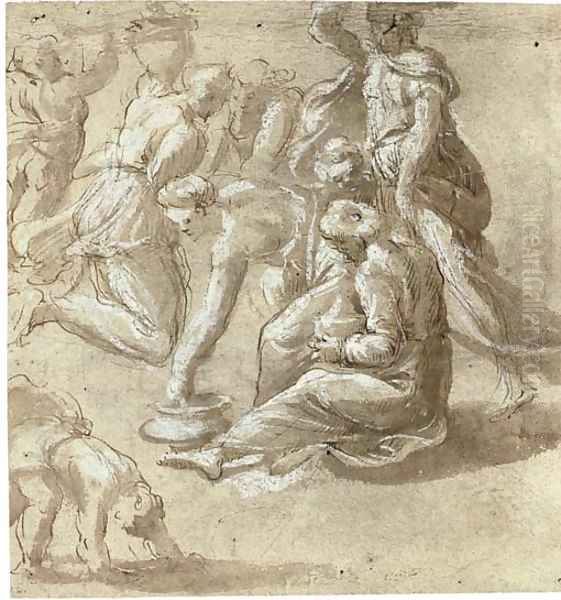 The Israelites gathering Manna - view 1