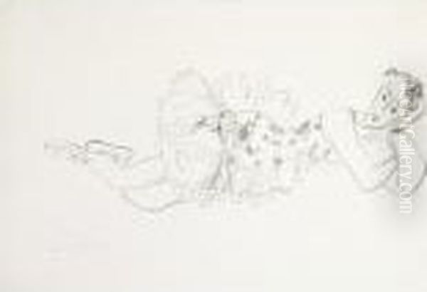 Danseuse Allongee, Tete Accoudee (d. 486) - view 1