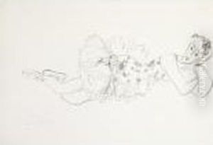 Danseuse Allongee, Tete Accoudee (d. 486) by Henri Matisse