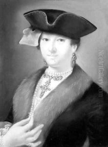 Portrait of an elegant lady by Francesco Pavona