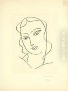 Etude Pour La Vierge "tete Voilee" (d. 641) by Henri Matisse