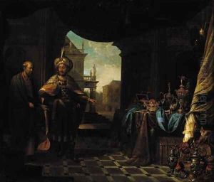 Croesus showing his riches to Solon by Willem De Poorter